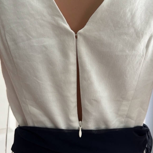 ANTONIO MELANI V-NECK WOMEN’S JUMPSUIT IVORY LINEN SIZE:4 - Picture 5 of 11